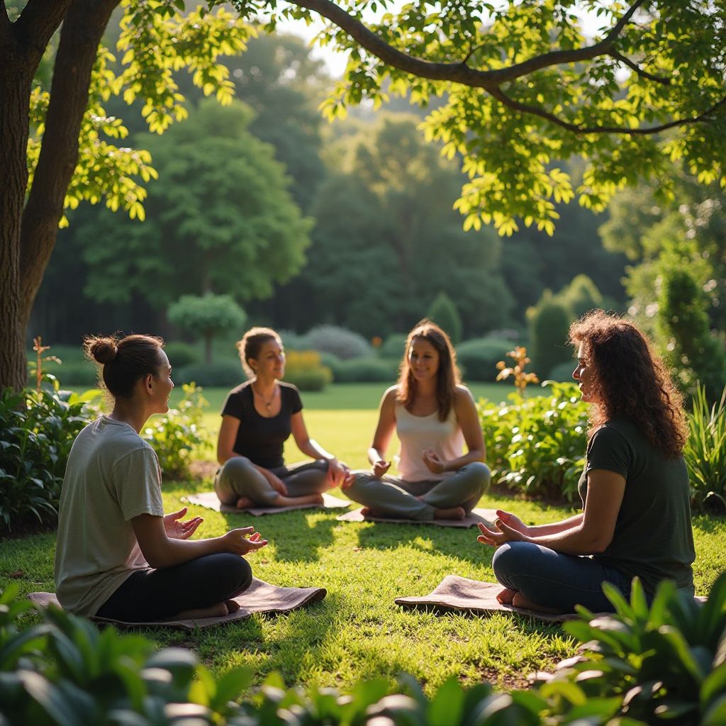 Mindfulness session in nature