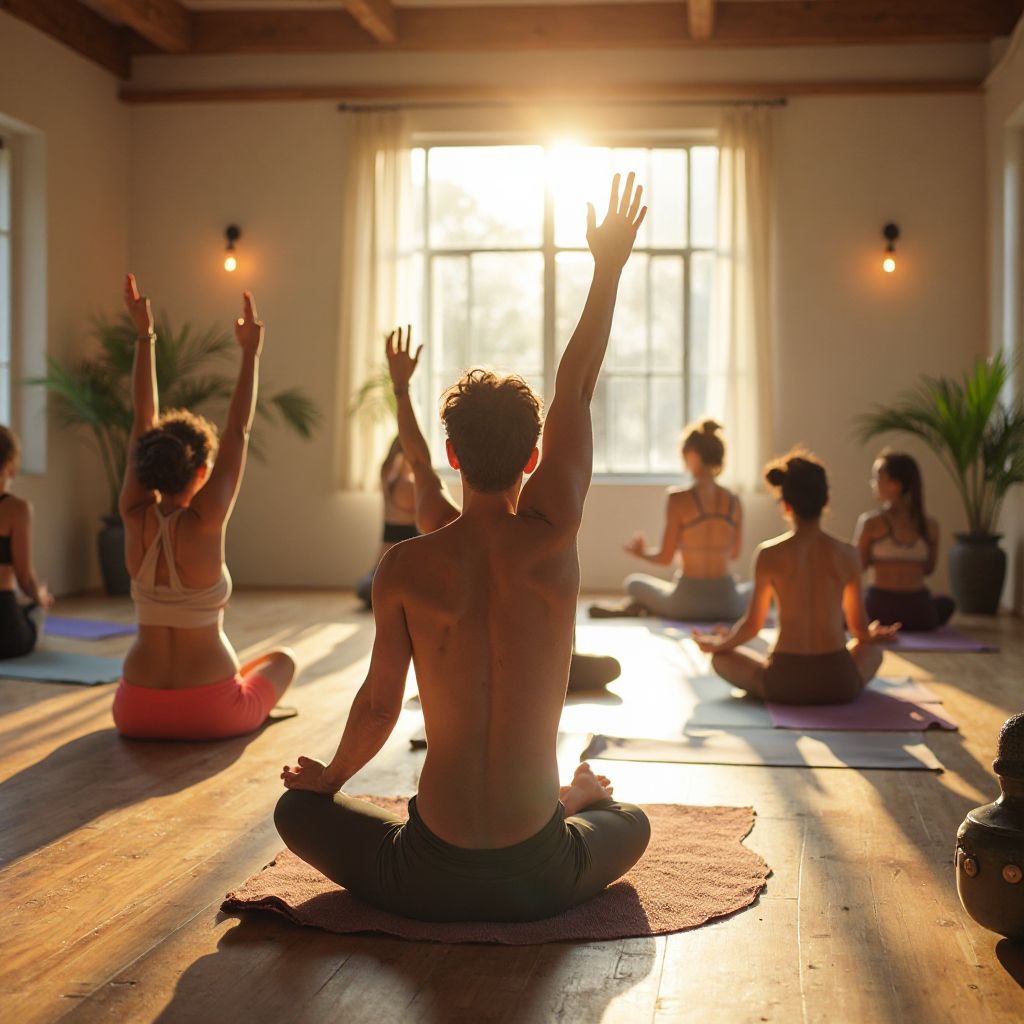 Yoga and meditation session